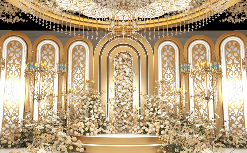 永德香槟色调婚礼堂效果展示